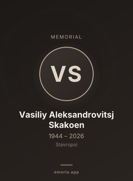Memorial portrait of Vasiliy Aleksandrovitsj Skakoen