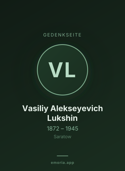 Gedenkportrait von Vasiliy Alekseyevich Lukshin