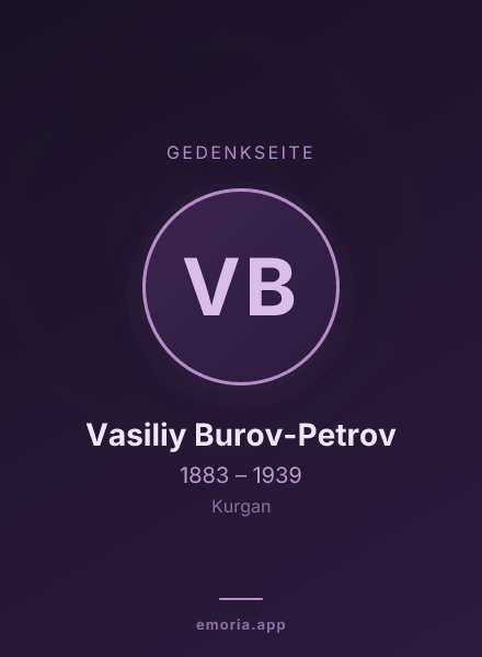 Gedenkportrait von Vasiliy Burov-Petrov