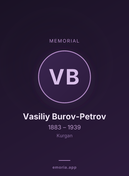 Memorial portrait of Vasiliy Burov-Petrov