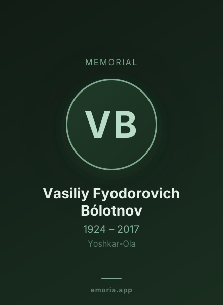 Memorial portrait of Vasiliy Fyodorovich Bólotnov