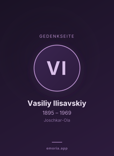 Gedenkportrait von Vasiliy Ilisavskiy