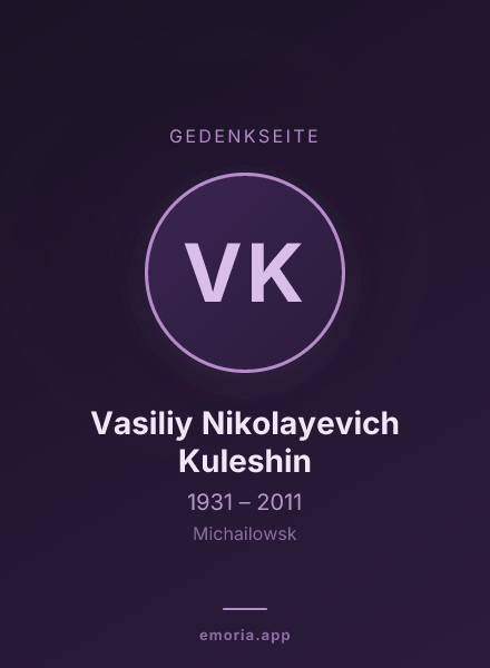 Gedenkportrait von Vasiliy Nikolayevich Kuleshin