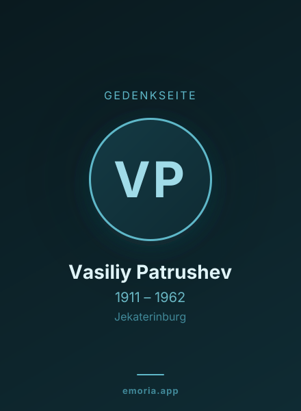 Gedenkportrait von Vasiliy Patrushev