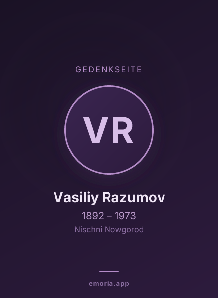 Gedenkportrait von Vasiliy Razumov