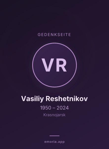 Gedenkportrait von Vasiliy Reshetnikov