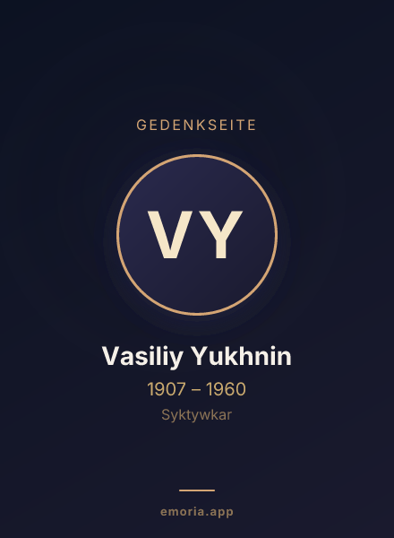 Gedenkportrait von Vasiliy Yukhnin