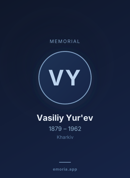 Memorial portrait of Vasiliy Yur'ev