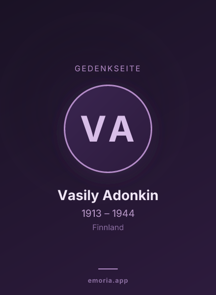 Gedenkportrait von Vasily Adonkin