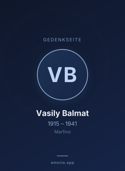 Gedenkportrait von Vasily Balmat