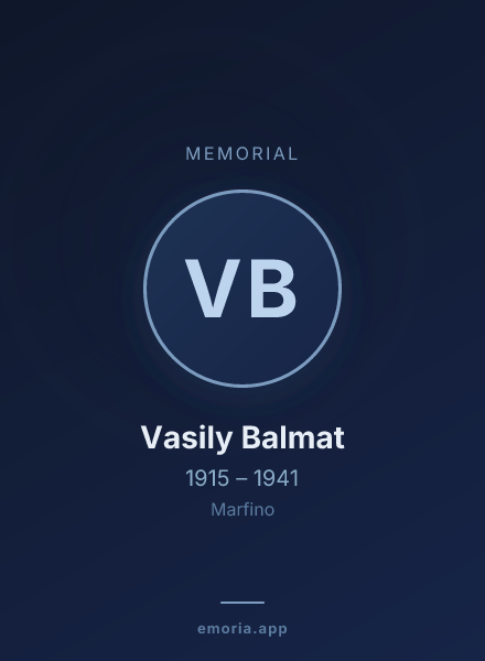 Memorial portrait of Vasily Balmat