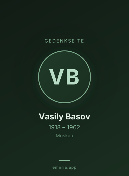 Gedenkportrait von Vasily Basov