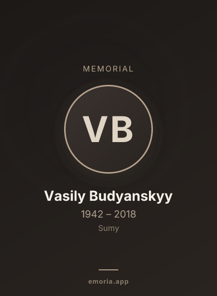 Memorial portrait of Vasily Budyanskyy