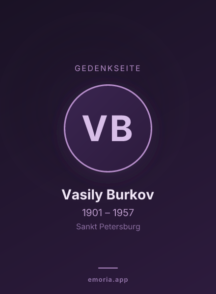Gedenkportrait von Vasily Burkov