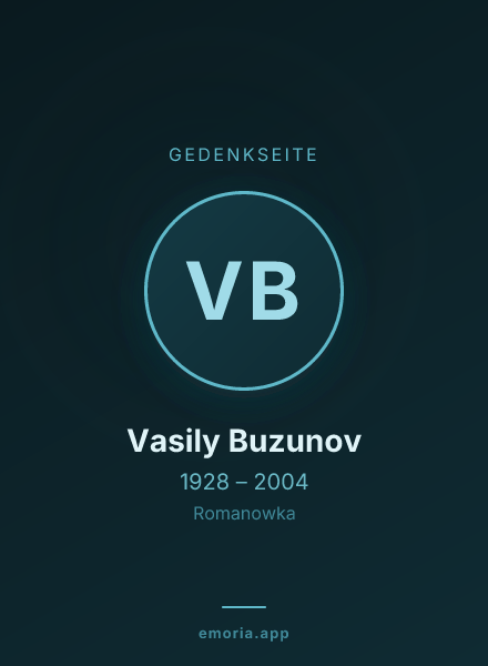 Gedenkportrait von Vasily Buzunov