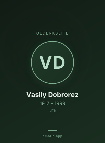Gedenkportrait von Vasily Dobrorez