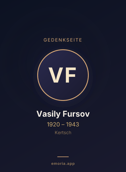 Gedenkportrait von Vasily Fursov