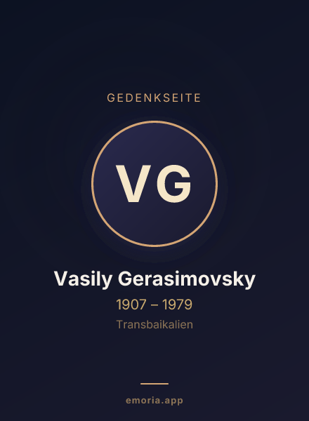 Gedenkportrait von Vasily Gerasimovsky