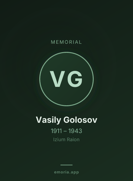 Memorial portrait of Vasily Golosov