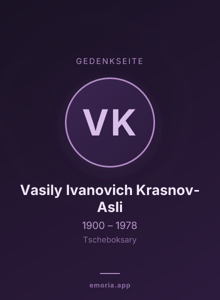 Gedenkportrait von Vasily Ivanovich Krasnov-Asli