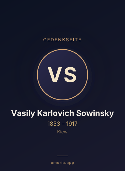 Gedenkportrait von Vasily Karlovich Sowinsky