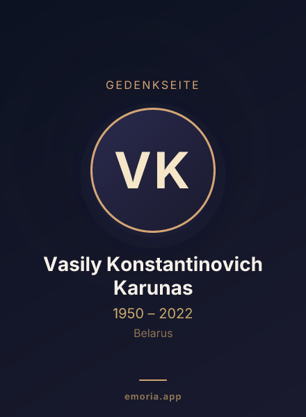 Gedenkportrait von Vasily Konstantinovich Karunas