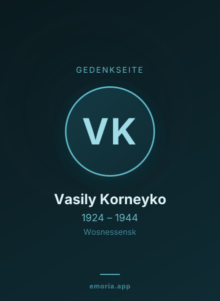 Gedenkportrait von Vasily Korneyko