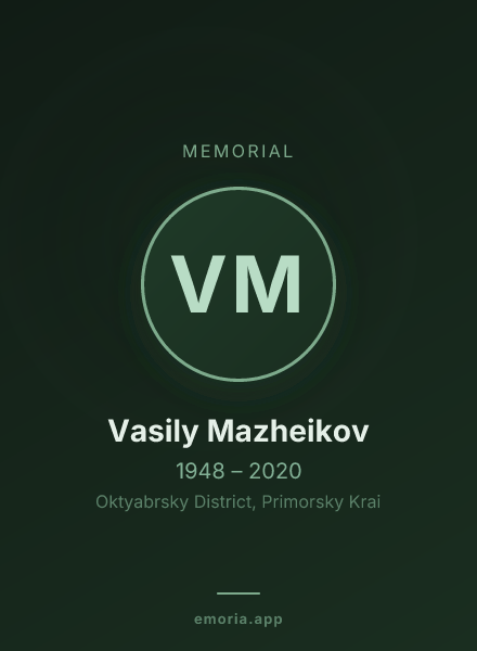Memorial portrait of Vasily Mazheikov