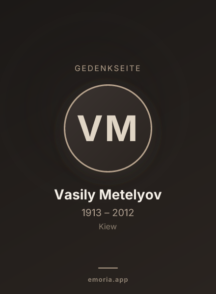 Gedenkportrait von Vasily Metelyov
