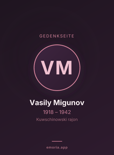 Gedenkportrait von Vasily Migunov