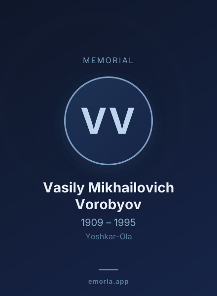 Memorial portrait of Vasily Mikhailovich Vorobyov
