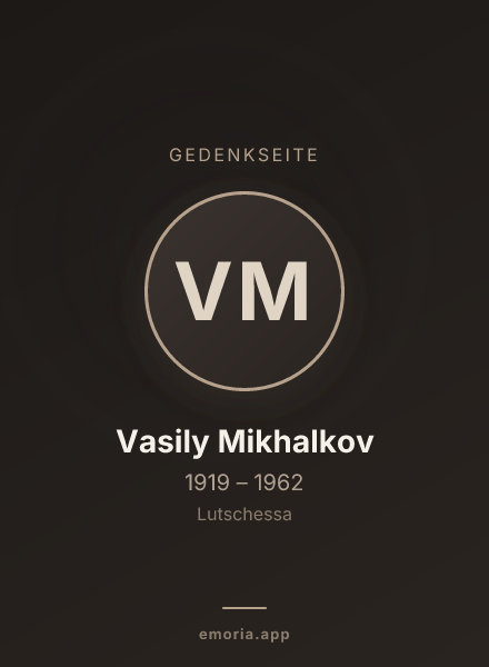 Gedenkportrait von Vasily Mikhalkov