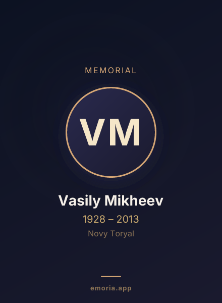 Memorial portrait of Vasily Mikheev