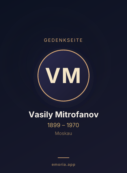 Gedenkportrait von Vasily Mitrofanov