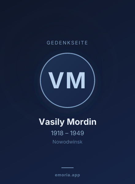 Gedenkportrait von Vasily Mordin