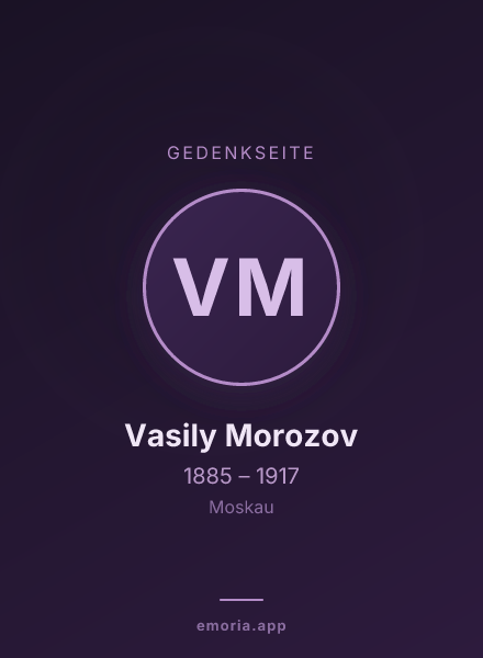 Gedenkportrait von Vasily Morozov