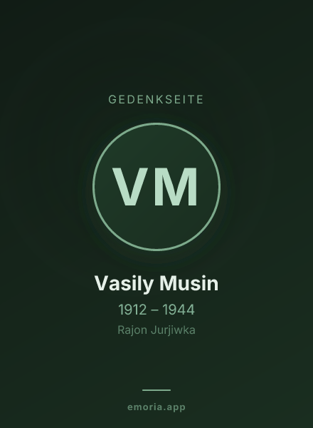 Gedenkportrait von Vasily Musin