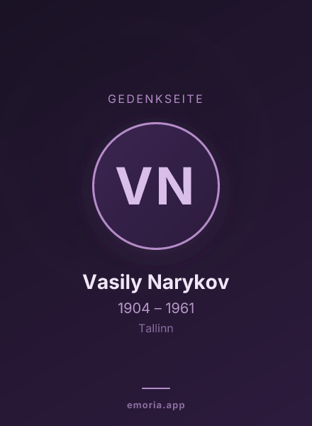Gedenkportrait von Vasily Narykov