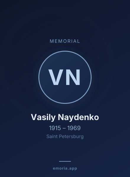 Memorial portrait of Vasily Naydenko