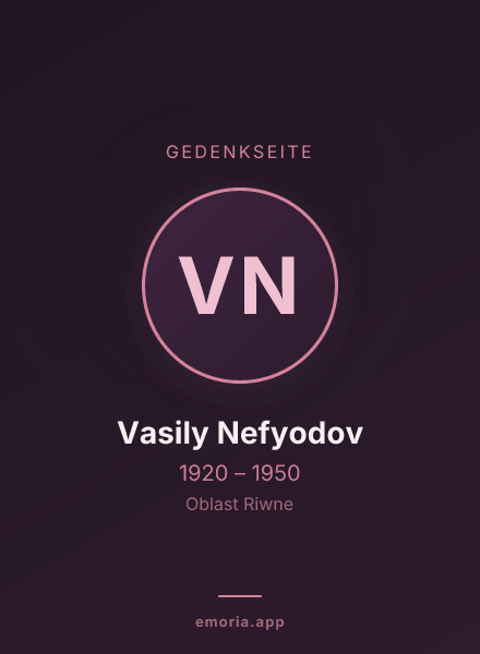 Gedenkportrait von Vasily Nefyodov