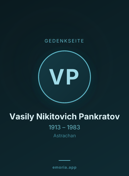 Gedenkportrait von Vasily Nikitovich Pankratov