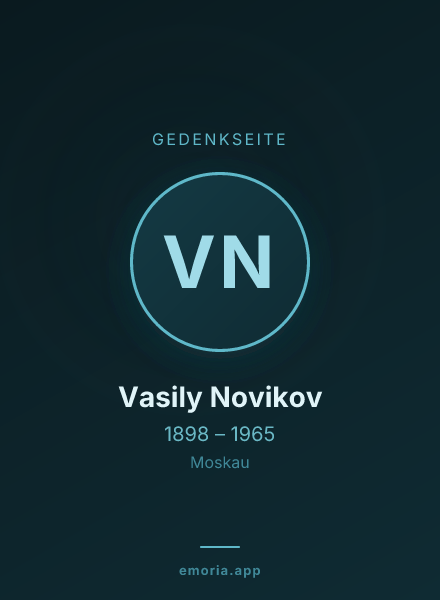 Gedenkportrait von Vasily Novikov