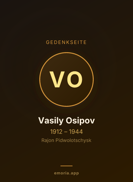 Gedenkportrait von Vasily Osipov