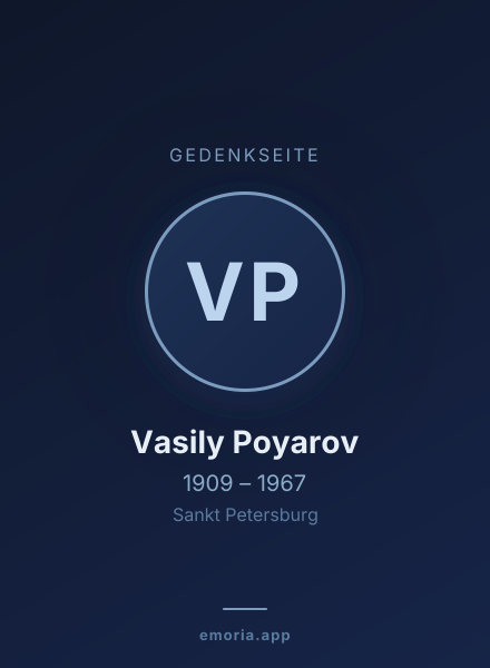Gedenkportrait von Vasily Poyarov