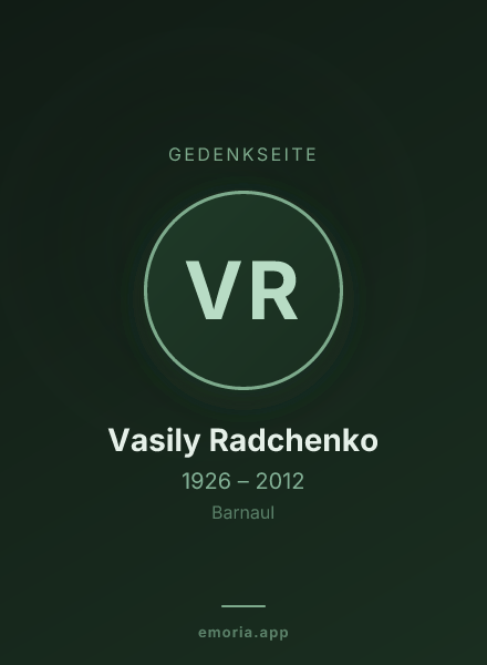 Gedenkportrait von Vasily Radchenko