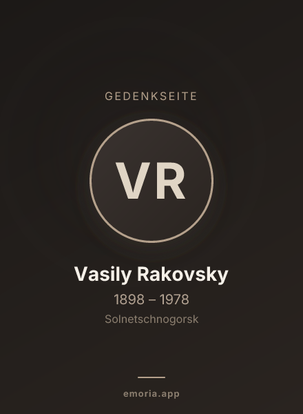 Gedenkportrait von Vasily Rakovsky