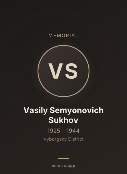 Memorial portrait of Vasily Semyonovich Sukhov