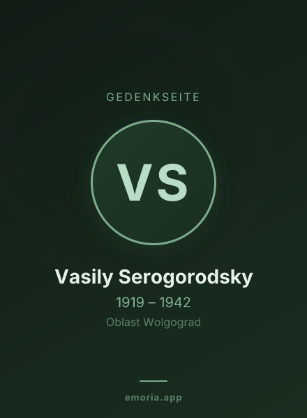 Gedenkportrait von Vasily Serogorodsky