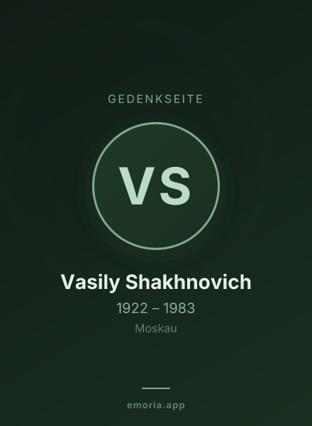Gedenkportrait von Vasily Shakhnovich