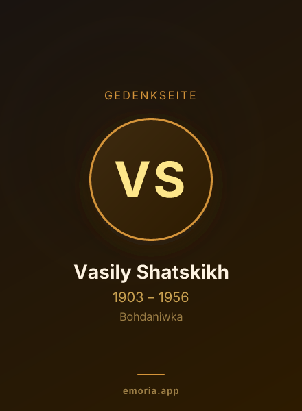 Gedenkportrait von Vasily Shatskikh